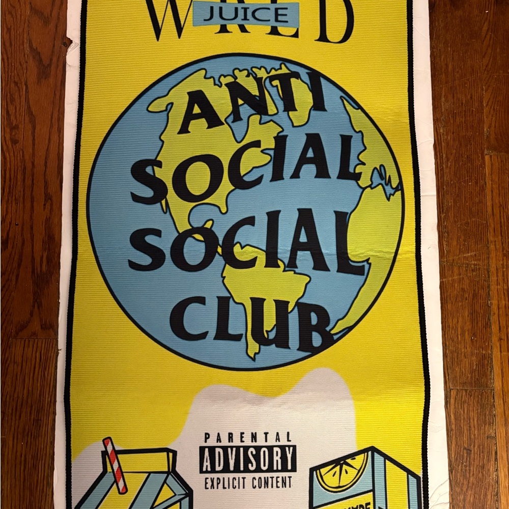 Anti Social Social Club Yellow and Blue Towel